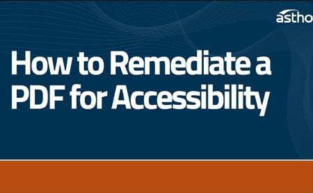How to Remediate a PDF for Accessibility.